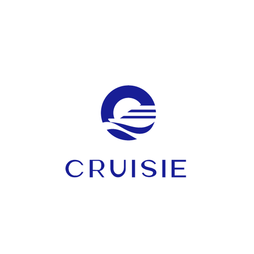 Minimal design with the title 'C + cruise ship logo'