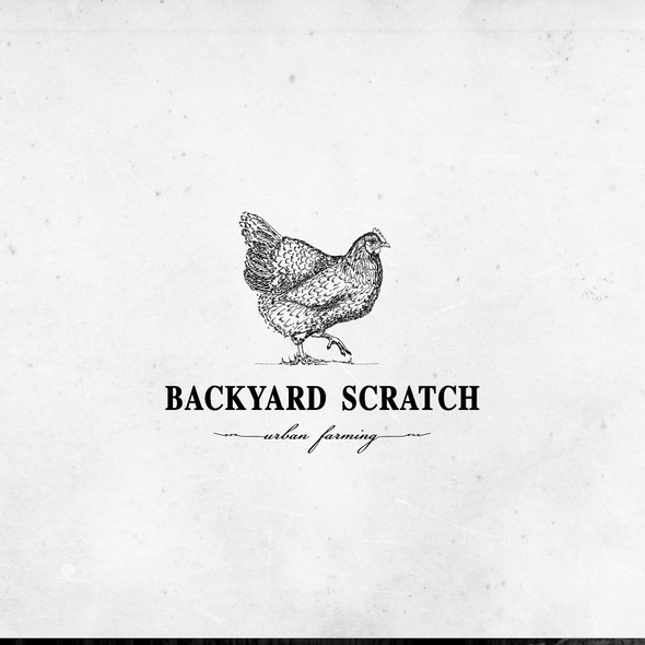 Hen logo with the title 'Elegant hen design for Urban Farming blog'