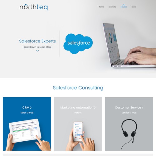 Minimalist website with the title 'Northteq Services'