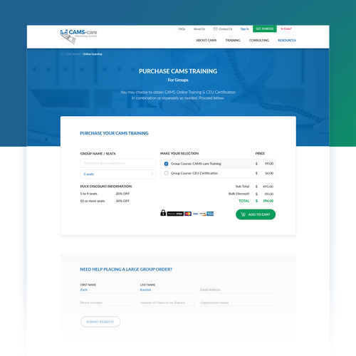 UX/UI website with the title 'Web Design for Suicide Prevention eLearning Website'