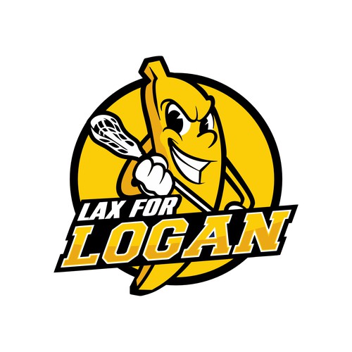 Lacrosse design with the title 'LAX For LOGAN'