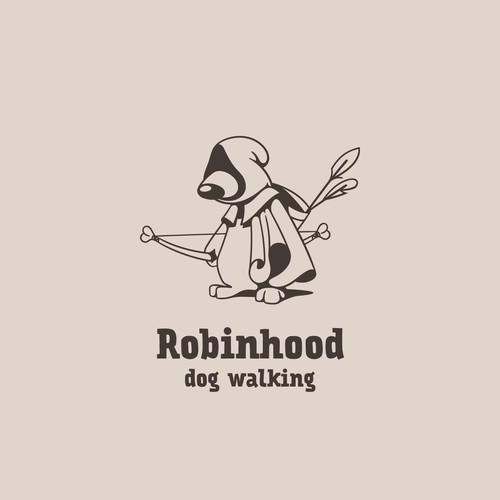 Archer logo with the title 'Robinhood Dog Walking'