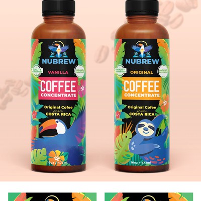 Label design for a Coffee concentrate