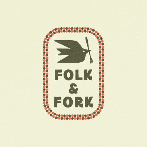 Logo with the title 'Logo Concept for Folk + Fork'
