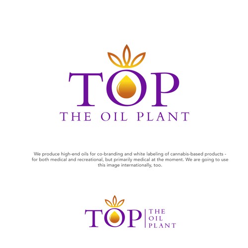 Modern design logo with the title 'THE OIL PLANT'