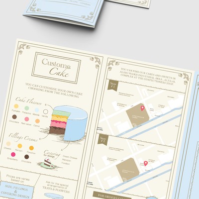 Brochure for a Cake Boutique