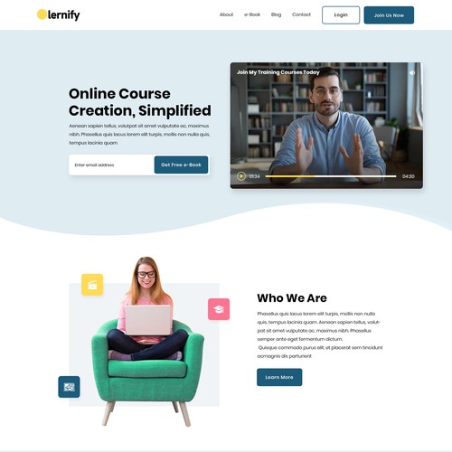 Education website with the title 'lernify.io'