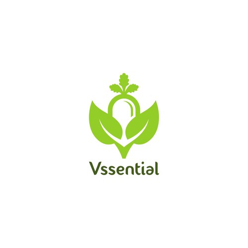 Vegetarian logo with the title 'Help Vssential Launch Their Plant-Based Supplement Brand!'