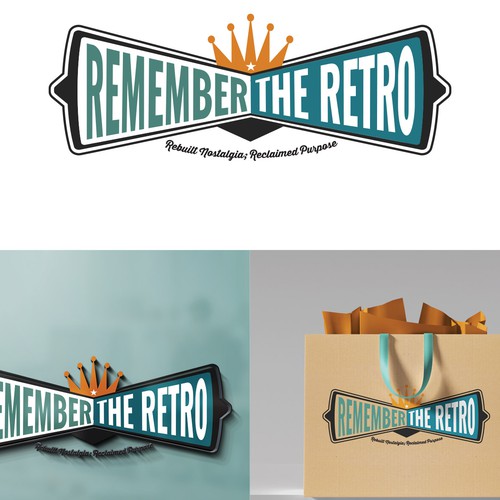 Antenna logo with the title 'Retro Logo Concept for Vintage Store'