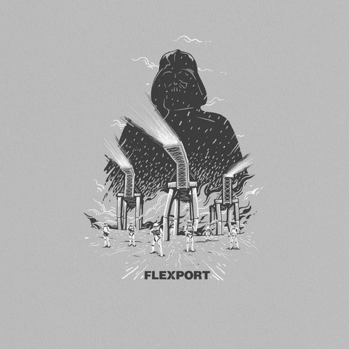 Crane design with the title 'Darth vader crane'