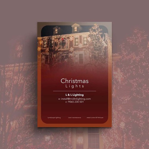 Print ad design with the title 'Flyer Design for Lighting'