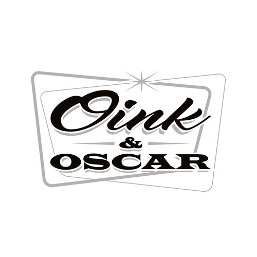 Sandwich shop logo with the title 'Oink & Oscar'