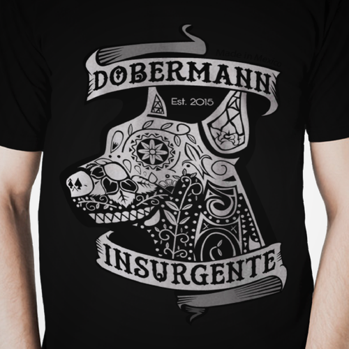 Mexican logo with the title 'Dobermann Insurgente Logo'