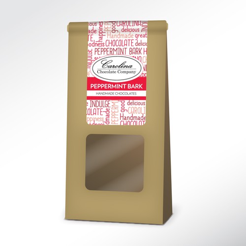 Candy packaging with the title 'Label for line of Chocolates'