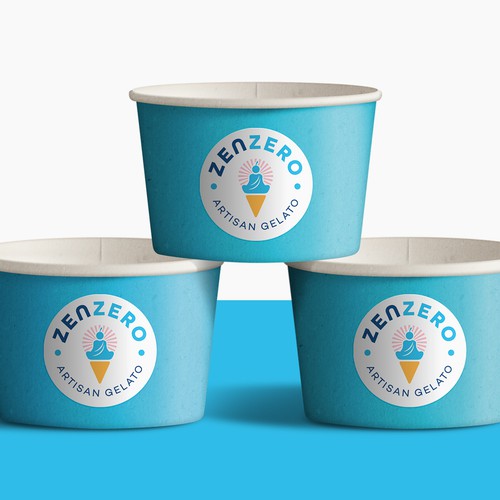 Ice cream design with the title 'zen zero'