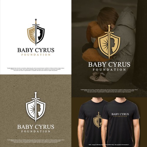 Barbarian logo with the title 'BABY CYRUS FOUNDATION'