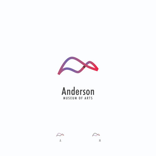 Museum design with the title 'Logo Concept for Anderson Museum of Arts'