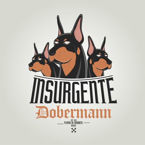 Aggressive logo with the title 'Create a creative and impactful logo design for a Dobermann Breeder'