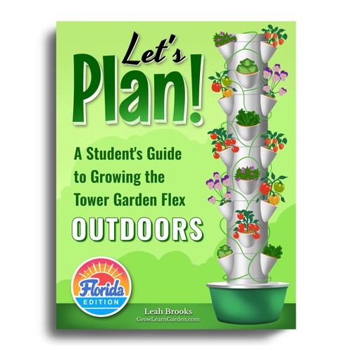 Green book cover with the title 'Tower Garden Book Cover'