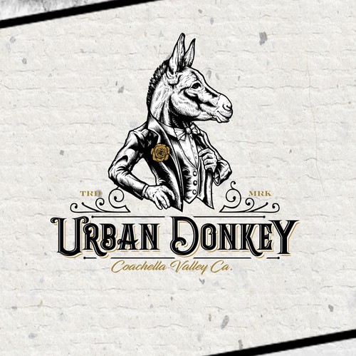 Tattoo logo with the title 'Logo for Urban Donkey'