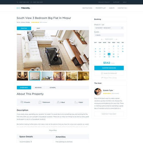 Property website with the title 'Real Estate - Property Details Page'