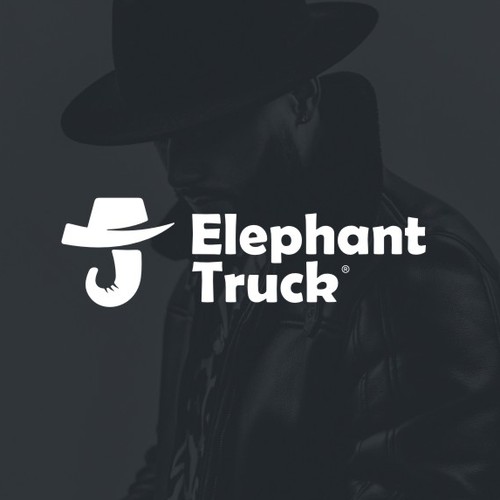 Truck design with the title 'Bold Design for Elephant Truck, a custom hat company'