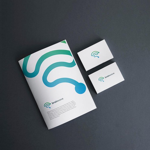 Conceptual brand with the title 'brainwave logo concept'