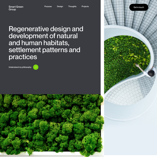 Architecture website with the title 'Smart Green Group'