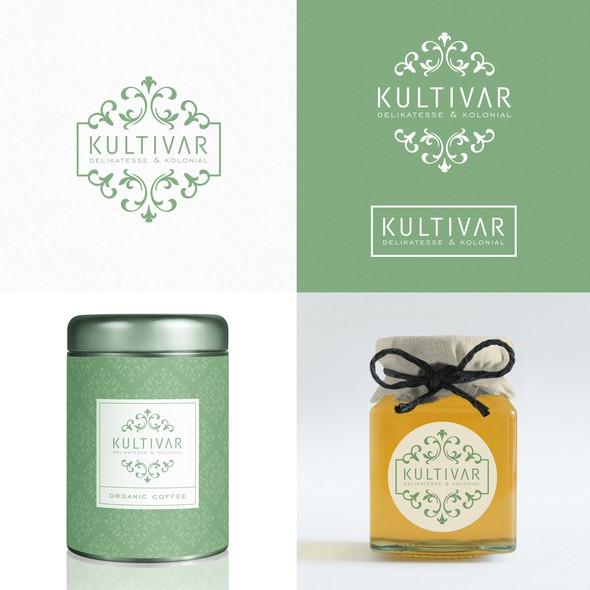 Healthy food logo with the title 'Kultivar'