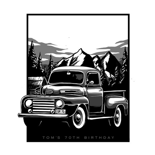 Vintage car design with the title '1950 ford truck'