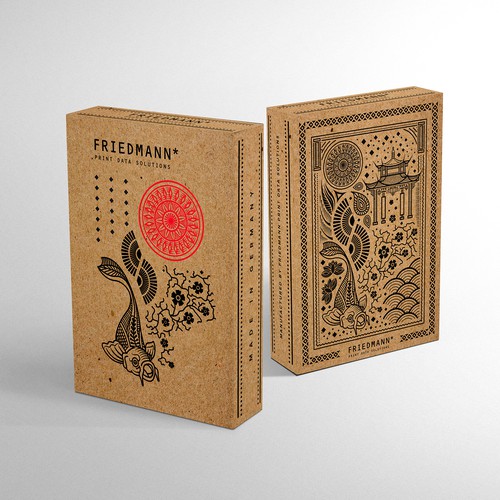 Playing card design with the title 'Playing Cards Packaging'