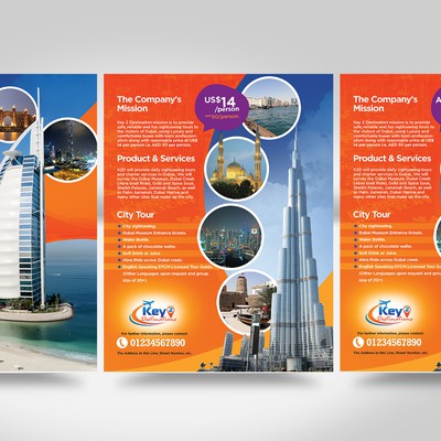 Dubai city tour promotion brochure