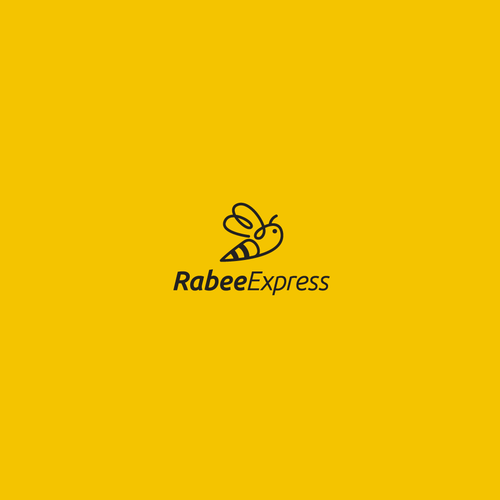 Black and yellow logo with the title 'Bold logo concept for Rabee Express'