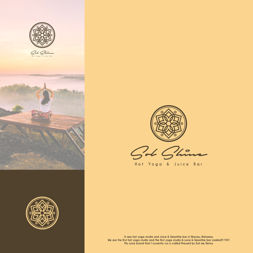 Peaceful logo with the title 'Sol Shine Logo Concept'