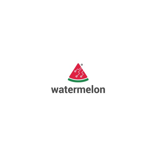 Watermelon logo with the title 'Logo concept for IT company'