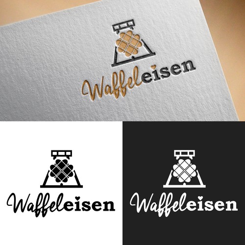 Waffle logo with the title 'Logo für "Waffeleisen"'
