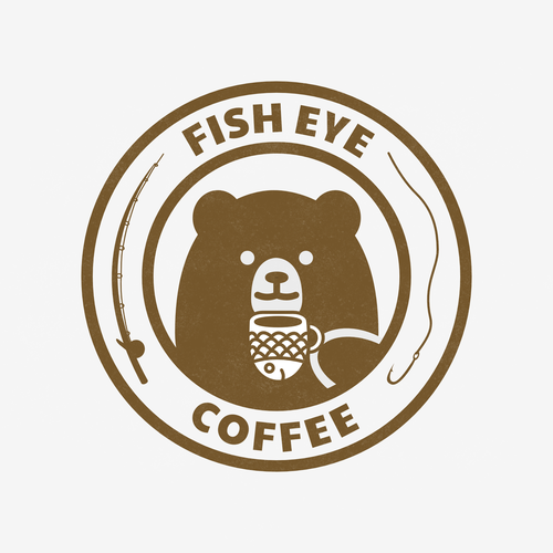 Hook design with the title 'Fish Eye Coffee'