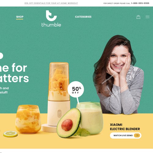 Online store website with the title 'Online shopping template design '