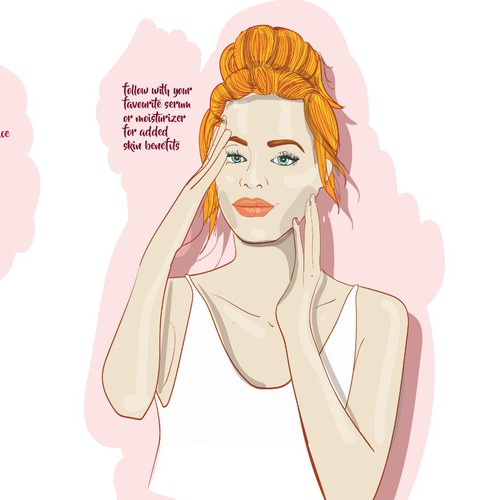 Beauty illustration with the title 'Jalue Cosmetics Illustration'