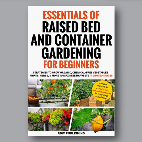 Container design with the title 'It`s about container gardening and raised bed'