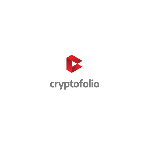 Optical illusion logo with the title 'Concept for Cryptofolio, a crypto asset management company'