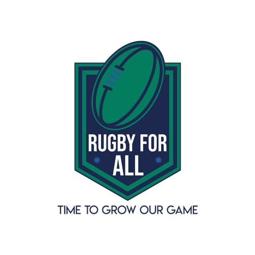 Rugby logo with the title 'Sleek concept for a rugby coaching association.'