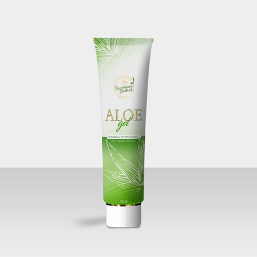 Wellness packaging with the title 'Sunshine Basket Aloe Gel Packaging'
