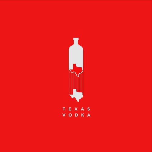 Vodka logo with the title 'Texas Vodka'