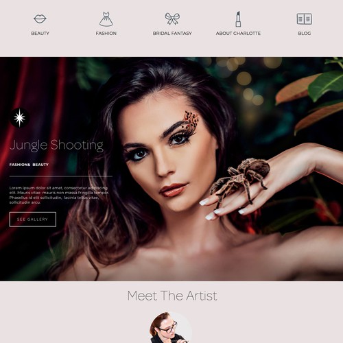 Makeup design with the title 'Charlotte Annice / Make-up Artist'