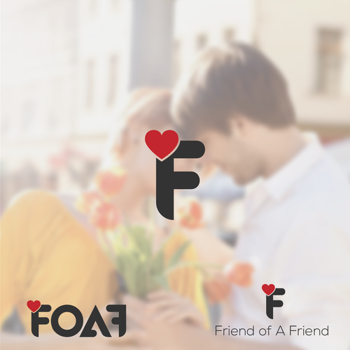 Romantic logo with the title 'Dating Logo'