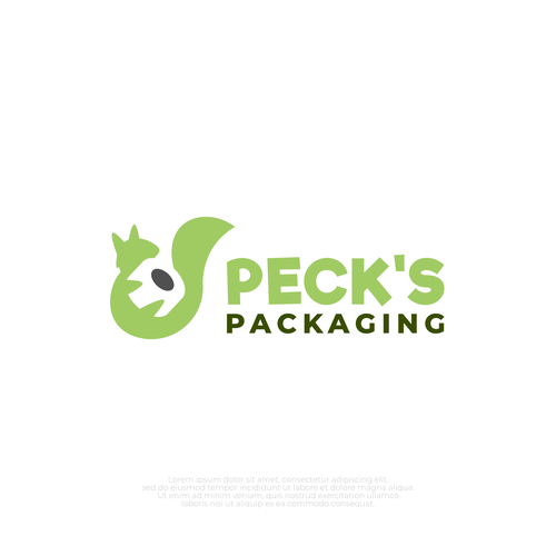 Squirrel logo with the title 'Logo for a packaging tape supplier'