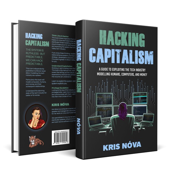 Programming book cover with the title 'HACKING CAPITALISM'