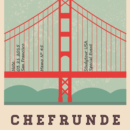 Rock artwork with the title 'Design a retro "tour" poster for a special event at 99designs!'