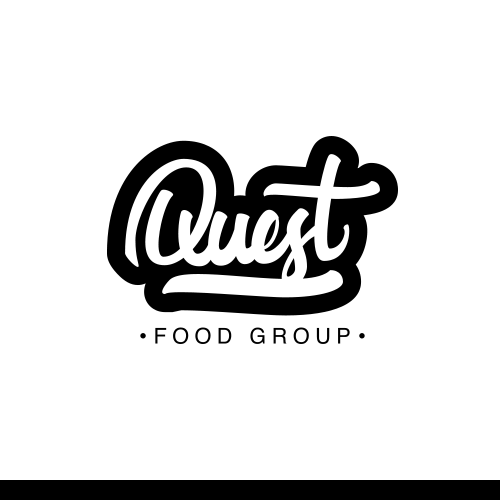 Calligraphy brand with the title 'Quest Logo'